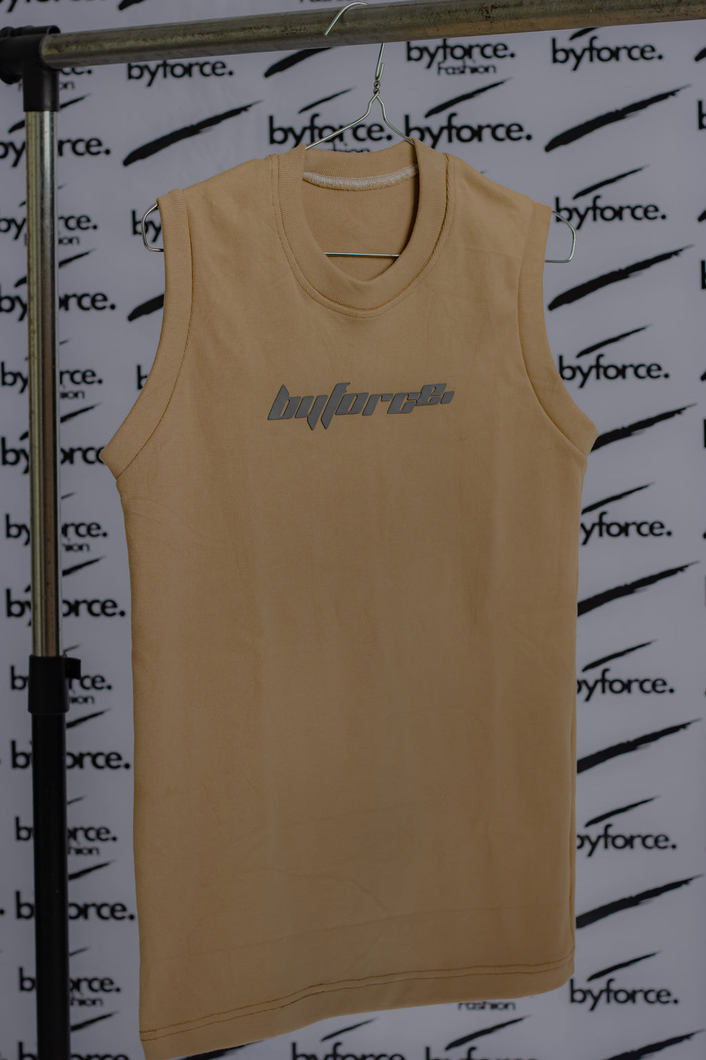 VORTEX // Sleeveless Round-Neck (Cream)